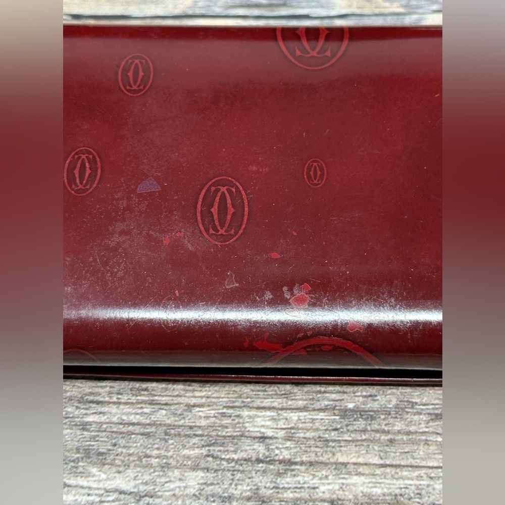 Cartier Red Glossy Long Leather Happy Birthday Wallet GUC Dust Bag, Box, Cards​​ - Picture 4 of 16